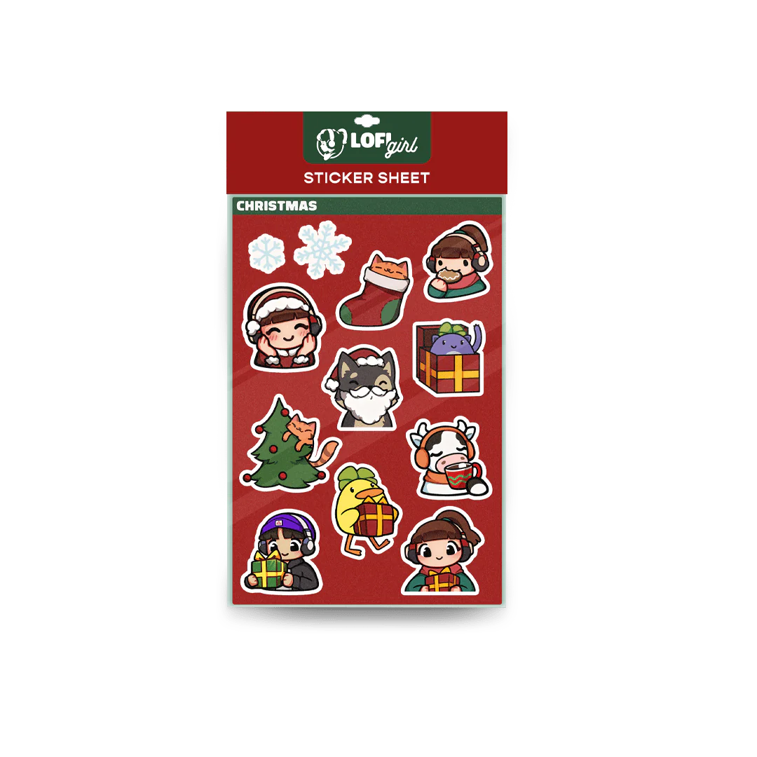 Christmas Lofi Girl - Stickers