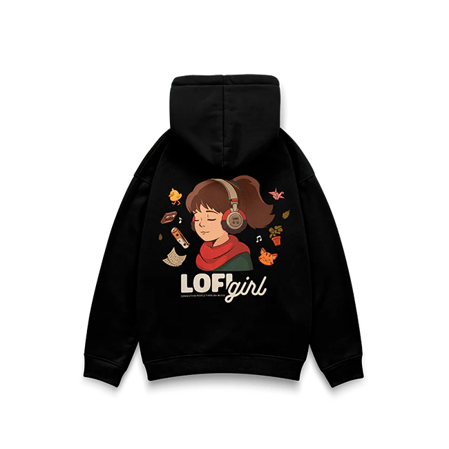 Lofi Girl Essentials Black Edition - Hoodie - Image 2