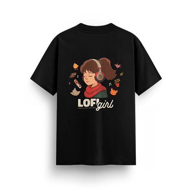 Lofi Girl Essentials Black Edition - T-Shirt - Image 2