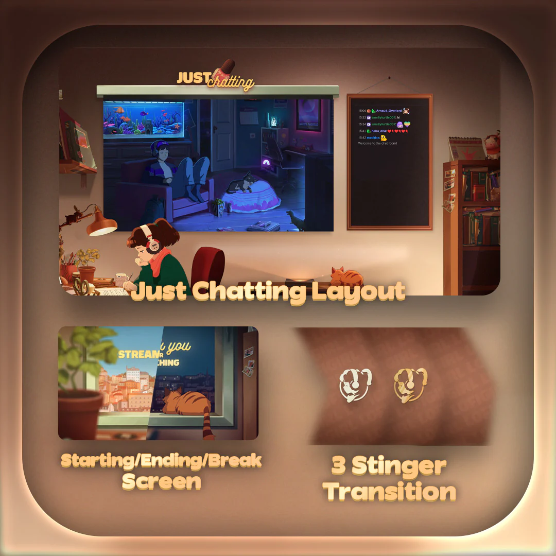 Lofi Girl Twitch Stream Overlay Kit - Digital - Image 3