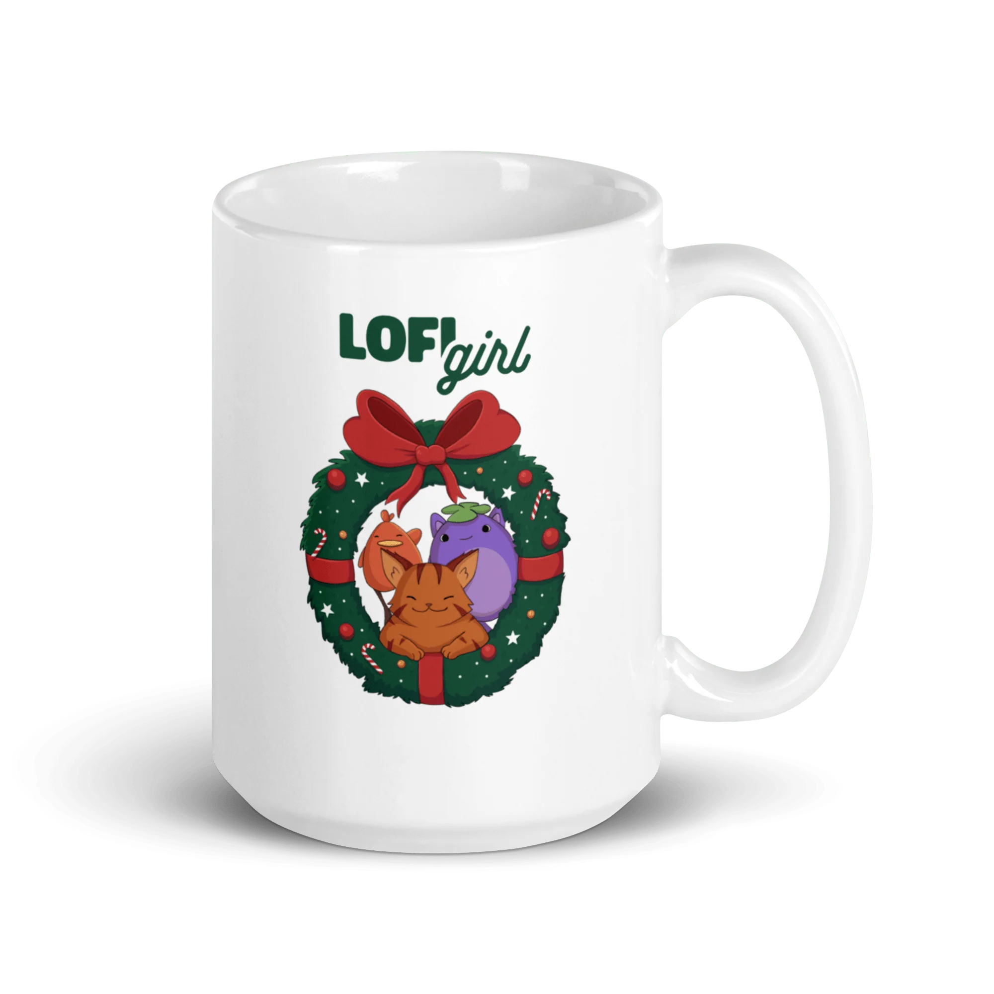 Christmas Lofi Cat & Friends - Mug - Image 3