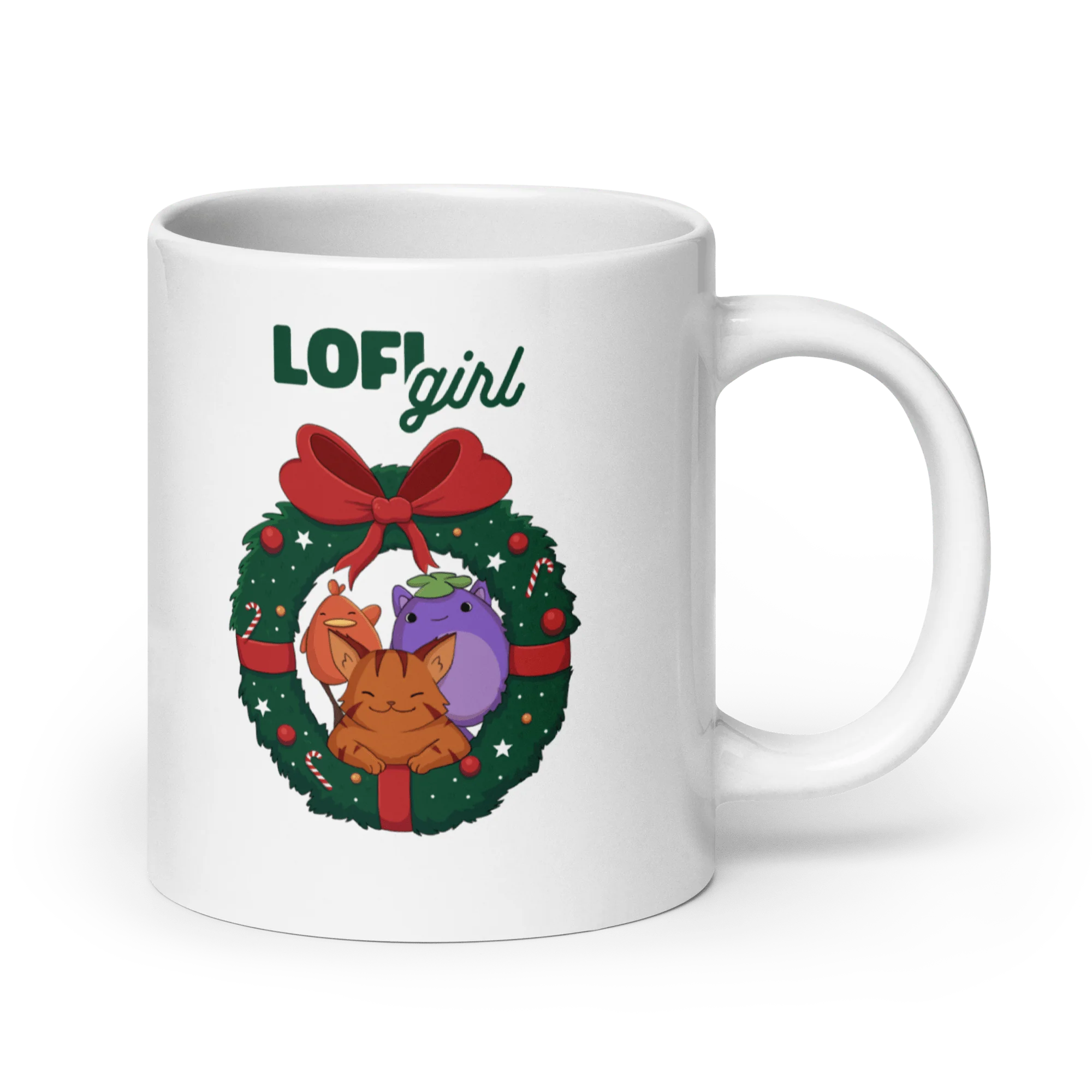 Christmas Lofi Cat & Friends - Mug - Image 5