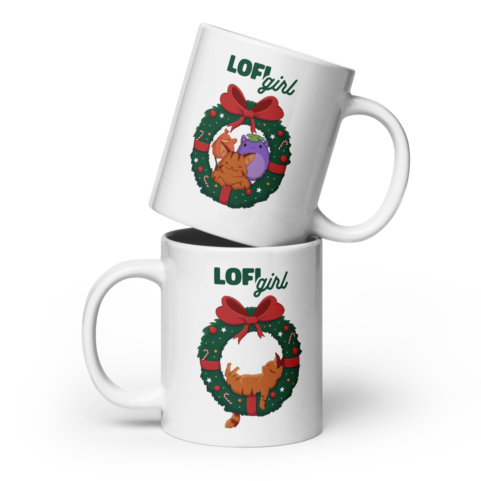 Christmas Lofi Cat & Friends - Mug - Image 6